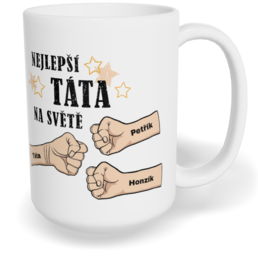 Hrnek klasický velký s vlastním potiskem - Nejlepší táta na světě vol. 1