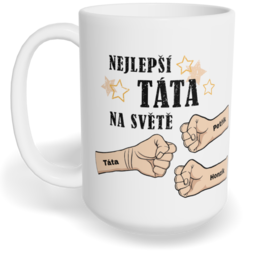 Hrnek klasický velký s vlastním potiskem - Nejlepší táta na světě vol. 1