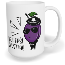 Hrnek klasický velký s vlastním potiskem - Nejlepší švestka
