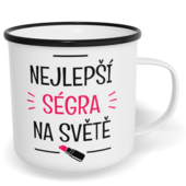 Hrnek plecháček s potiskem na míru - Nejlepší ségra na světě