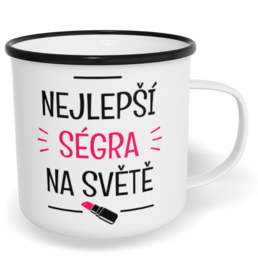 Hrnek plecháček s potiskem na míru - Nejlepší ségra na světě