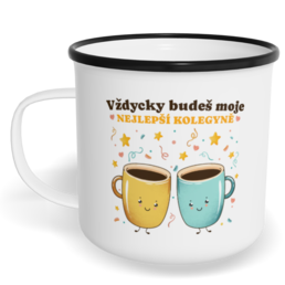 Hrnek plecháček s potiskem na míru - Nejlepší kolegyně vol. 1