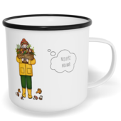 Hrnek plecháček s potiskem na míru - Nejlepší houbař