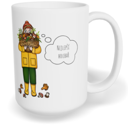 Hrnek klasický velký s vlastním potiskem - Nejlepší houbař