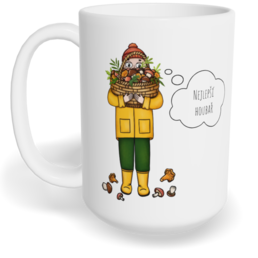 Hrnek klasický velký s vlastním potiskem - Nejlepší houbař