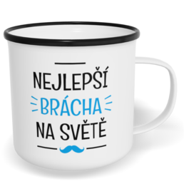 Hrnek plecháček s potiskem na míru - Nejlepší brácha na světě