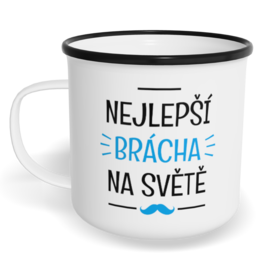 Hrnek plecháček s potiskem na míru - Nejlepší brácha na světě