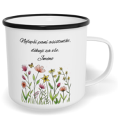 Hrnek plecháček s potiskem na míru - Nejlepší asistentka