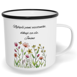 Hrnek plecháček s potiskem na míru - Nejlepší asistentka