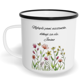 Hrnek plecháček s potiskem na míru - Nejlepší asistentka