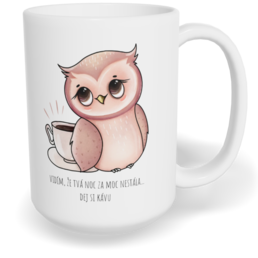 Hrnek klasický velký s vlastním potiskem - Náročná noc