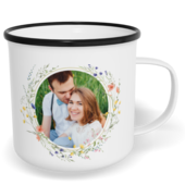 Fotohrnček plecháčik s fotkou a textom - Minimalist meadow