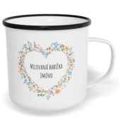 Hrnek plecháček s potiskem na míru - Milovaná babička