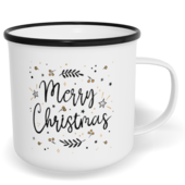 Hrnek plecháček s potiskem na míru - Merry Christmas