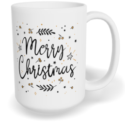 Hrnek klasický velký s vlastním potiskem - Merry Christmas