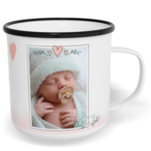 Fotohrnček plecháčik s fotkou a textom - Meadow baby