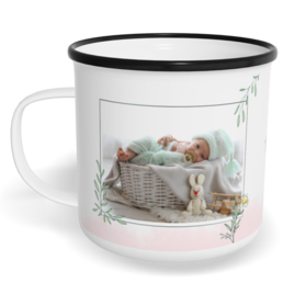 Fotohrnček plecháčik s fotkou a textom - Meadow baby