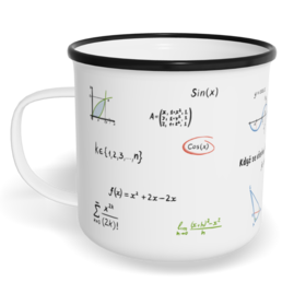 Hrnek plecháček s potiskem na míru - Matematika
