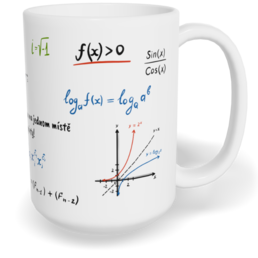 Hrnek klasický velký s vlastním potiskem - Matematika