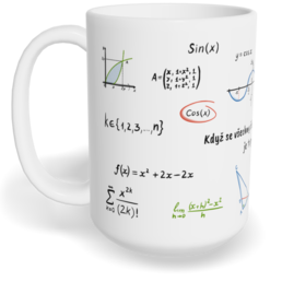 Hrnek klasický velký s vlastním potiskem - Matematika