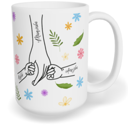 Hrnek klasický velký s vlastním potiskem - Maminčina ruka