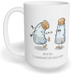 Hrnek klasický velký s vlastním potiskem - Alergie