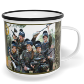 Fotohrnček plecháčik s fotkou a textom - Army 