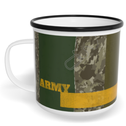 Hrnek plecháček s potiskem na míru - Army 