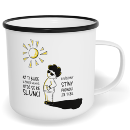 Hrnek plecháček s potiskem na míru - Až ti bude nejhůř