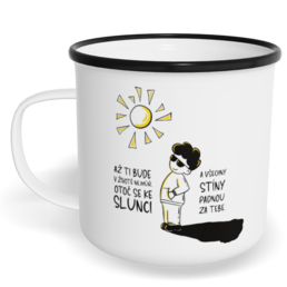 Hrnek plecháček s potiskem na míru - Až ti bude nejhůř