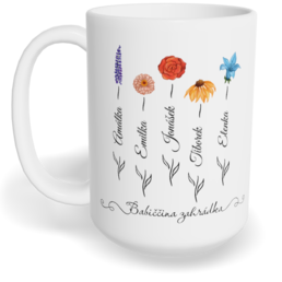Hrnek klasický velký s vlastním potiskem - Babiččina zahrádka