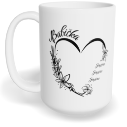 Hrnek klasický velký s vlastním potiskem - Babička