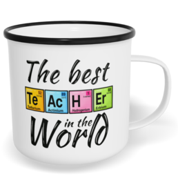 Hrnek plecháček s potiskem na míru - Best teacher
