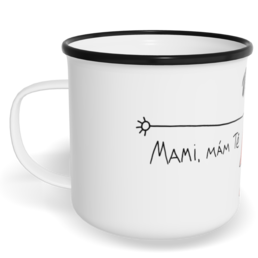 Hrnek plecháček s potiskem na míru - Mami, mám Tě ráda