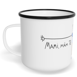 Hrnek plecháček s potiskem na míru - Mami, mám Tě rád