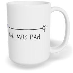 Hrnek klasický velký s vlastním potiskem - Mami, mám Tě rád