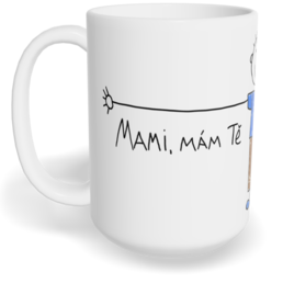 Hrnek klasický velký s vlastním potiskem - Mami, mám Tě rád