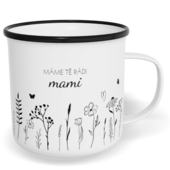 Hrnek plecháček s potiskem na míru - Máme Tě rádi, mami vol.1