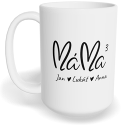 Hrnek klasický velký s vlastním potiskem - Máma, mom index