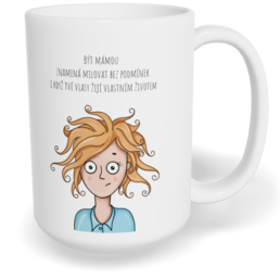 Hrnek klasický velký s vlastním potiskem - Máma znamená