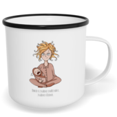 Hrnek plecháček s potiskem na míru - Máma hrdinka