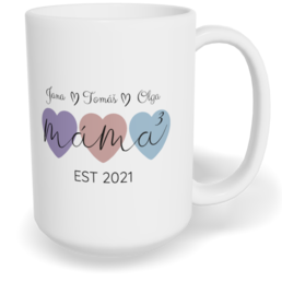 Hrnek klasický velký s vlastním potiskem - Máma dětí EST