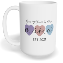 Hrnek klasický velký s vlastním potiskem - Máma dětí EST