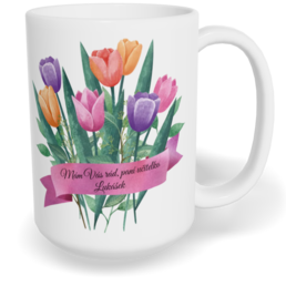 Hrnek klasický velký s vlastním potiskem - Mám vás rád, paní učitelko