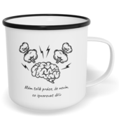 Hrnek plecháček s potiskem na míru - Mám tolik práce, že nevím, co ignorovat dřív