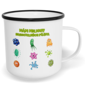 Hrnek plecháček s potiskem na míru - Mám miliony neviditelných přátel