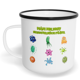 Hrnek plecháček s potiskem na míru - Mám miliony neviditelných přátel