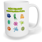 Hrnek klasický velký s vlastním potiskem - Mám miliony neviditelných přátel