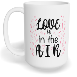 Hrnek klasický velký s vlastním potiskem - Love is in the air