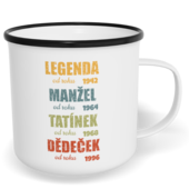 Hrnek plecháček s potiskem na míru - Legenda děda